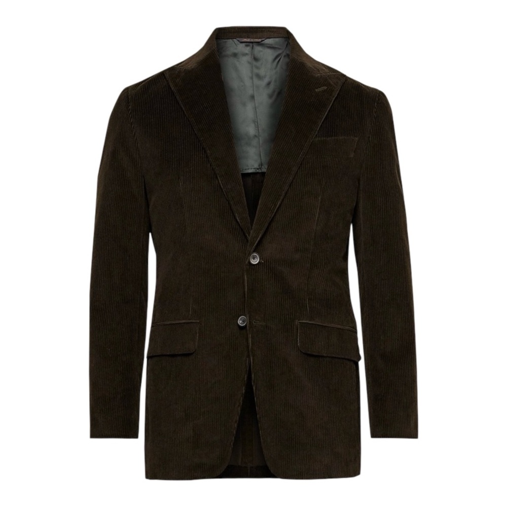 Brand New Thom Sweeney Wool Corduroy Deep Brown Suit Jacket size 50 / M